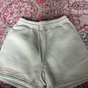 Women's High Waist Shorts in Mint Green